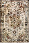 5 x 7 Medium Red, Pumpkin Orange, Teal, and Blue Rug - Julliette