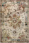 5 x 7 Medium Red, Pumpkin Orange, Teal, and Blue Rug - Julliette