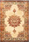 Julliette 5 x 7 Sunset Red, Pumpkin Orange, and Blue Rug