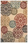 5 x 7 Medium Circle Red, Blue, and Green Area Rug - Laurel