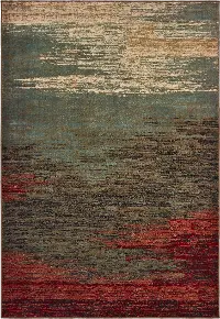 5 x 7 Medium Abstract Red, Blue, and Green Area Rug - Laurel
