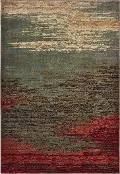 Laurel 5 x 7 Abstract Red, Blue, and Green Area Rug