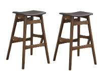 Mid Century Brown and Gray 30 Inch Bar Stool (Set of 2) - Anson