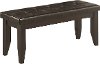 Casual Black and Brown Dining Bench - Alice