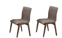Mid Century Gray Upholstered Dining Chair (Set of 2) - Beltran Collection