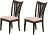 Casual Dark Brown Dining Room Chair (Set of 2) - Angus