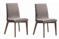 Contemporary Gray and Walnut Dining Room Chair (Set of 2) - Baylor
