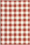 5 x 7 Medium Red and Ivory Indoor-Outdoor Area Rug - Marina