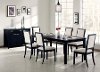 Modern Cream and Black Upholstered Dining Room Chair (Set of 2) - Amelia