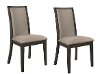 Transitional Charcoal and Tan Upholstered Dining Chair (Set of 2) - Bentley