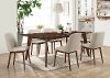 Mid Century Gray and Brown Upholstered Dining Room Chair (Set of 2) - Baron