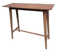 Mid Century Brown Rectangular Bar Table - Ansel