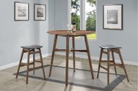 Mid Century Brown Rectangular Bar Table - Ansel-3