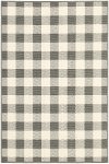 8 x 11 Large Gray and Ivory Indoor-Outdoor Area Rug - Marina