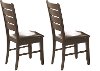 Casual Cappuccino Brown Slat Back Dining Chair (Set of 2) - Arnaldo