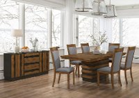 Transitional Gray and Brown Upholstered Dining Room Chair (Set of 2) - Benito-2