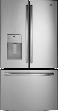 GFE26JSMSS GE 25.6 cu. ft French Door Refrigerator - 36 Inch Stainless Steel
