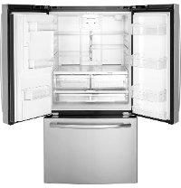 GFE26JSMSS GE 25.6 cu. ft French Door Refrigerator - 36 Inch Stainless Steel-3