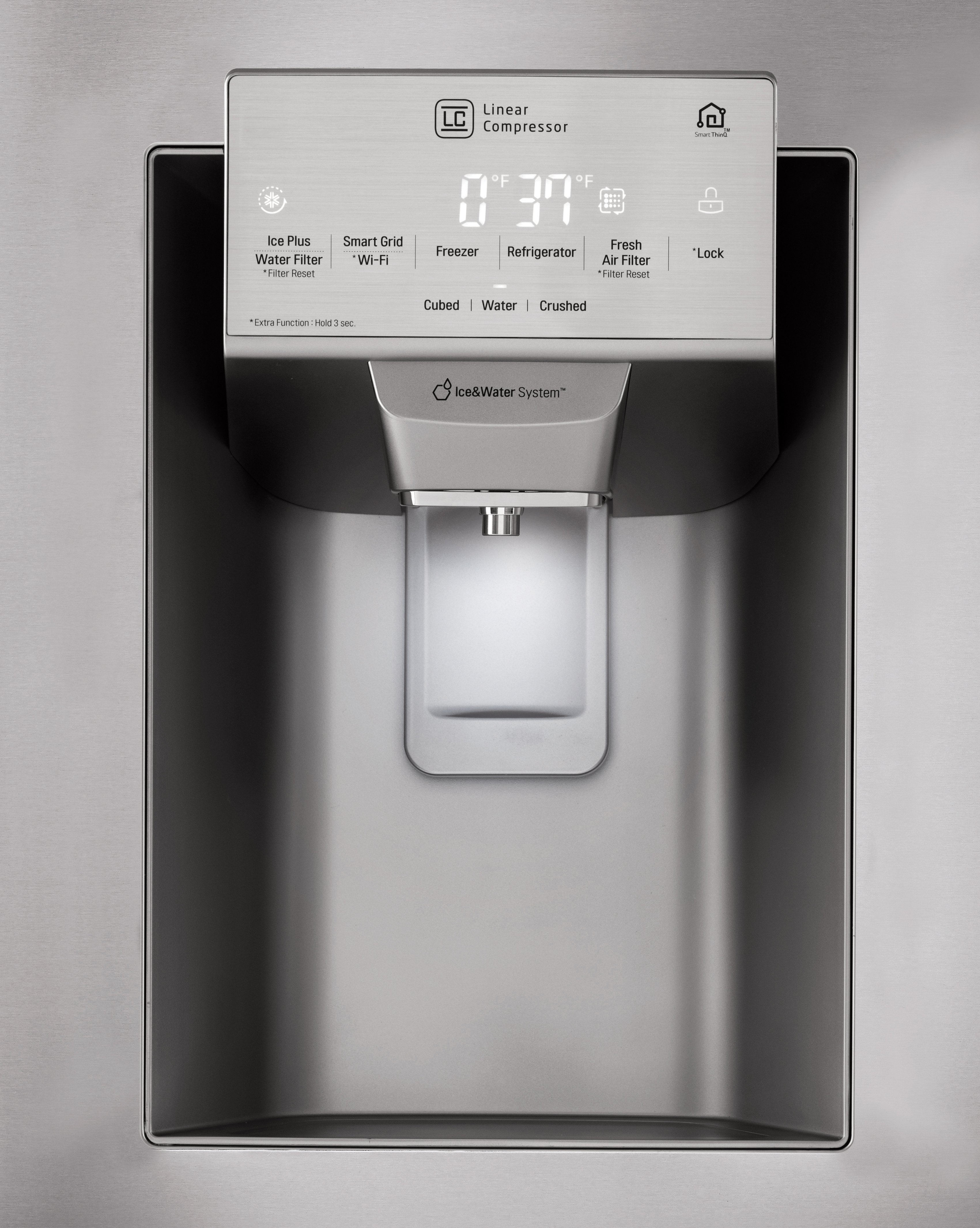LMXS28596S LG 27.6 cu ft French Door Smart Refrigerator - 36 W Fingerprint Resistant Stainless Steel-3