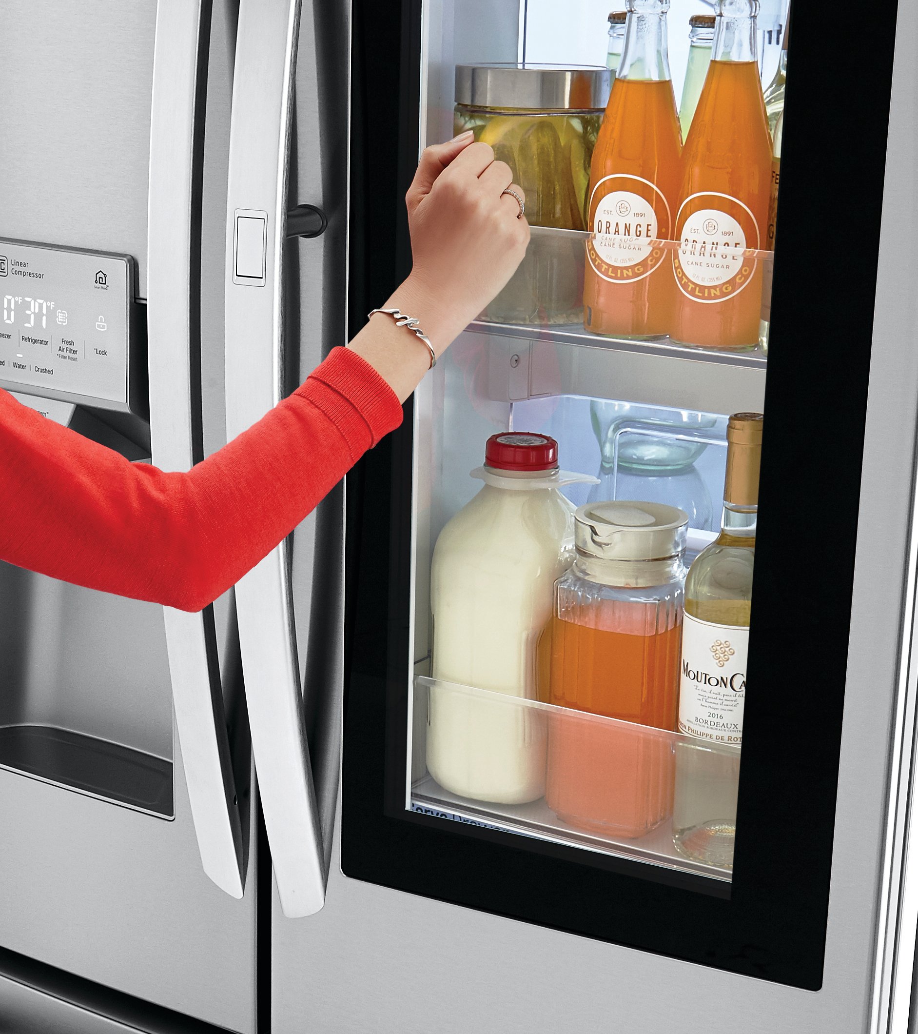 LMXS28596S LG 27.6 cu ft French Door Smart Refrigerator - 36 W Fingerprint Resistant Stainless Steel-8