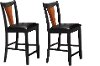 Black and Amber Splat Back Counter Height Stool (Set of 2) - Allison