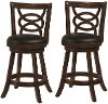 Traditional Brown 24 Inch Swivel Counter Height Stool (Set of 2) - Archer