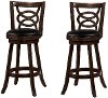 Transitional Espresso Brown Swivel Bar Stool (Set of 2) - Archibald