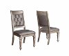 Traditional Metallic Platinum Dining Room Chair (Set of 2) - Bartel