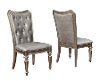 Hollywood Glam Platinum Upholstered Dining Chair (Set of 2) - Benett