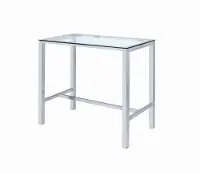 Amari Chrome Contemporary Bar Table