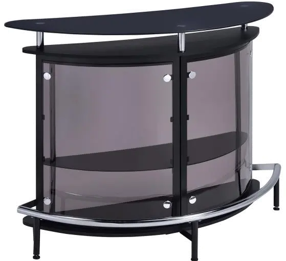Anibal Modern Black and Chrome Bar Set-5