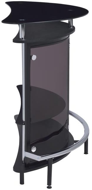 Anibal Modern Black and Chrome Bar Set-8