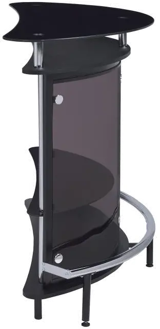 Anibal Modern Black and Chrome Bar Set-8