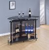 Black and Chrome Contemporary Bar Unit - Angelo Collection