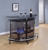 Black and Chrome Contemporary Bar Unit - Angelo Collection-2