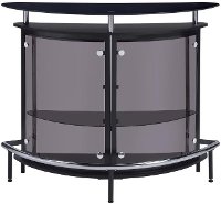 Black and Chrome Contemporary Bar Unit - Angelo Collection-4