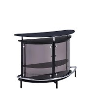 Black and Chrome Contemporary Bar Unit - Angelo Collection-5