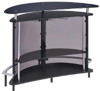 Black and Chrome Contemporary Bar Unit - Angelo Collection-6