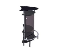 Black and Chrome Contemporary Bar Unit - Angelo Collection-8