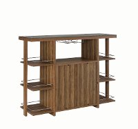 Walnut Transitional Bar Unit - Ambros Collection-2