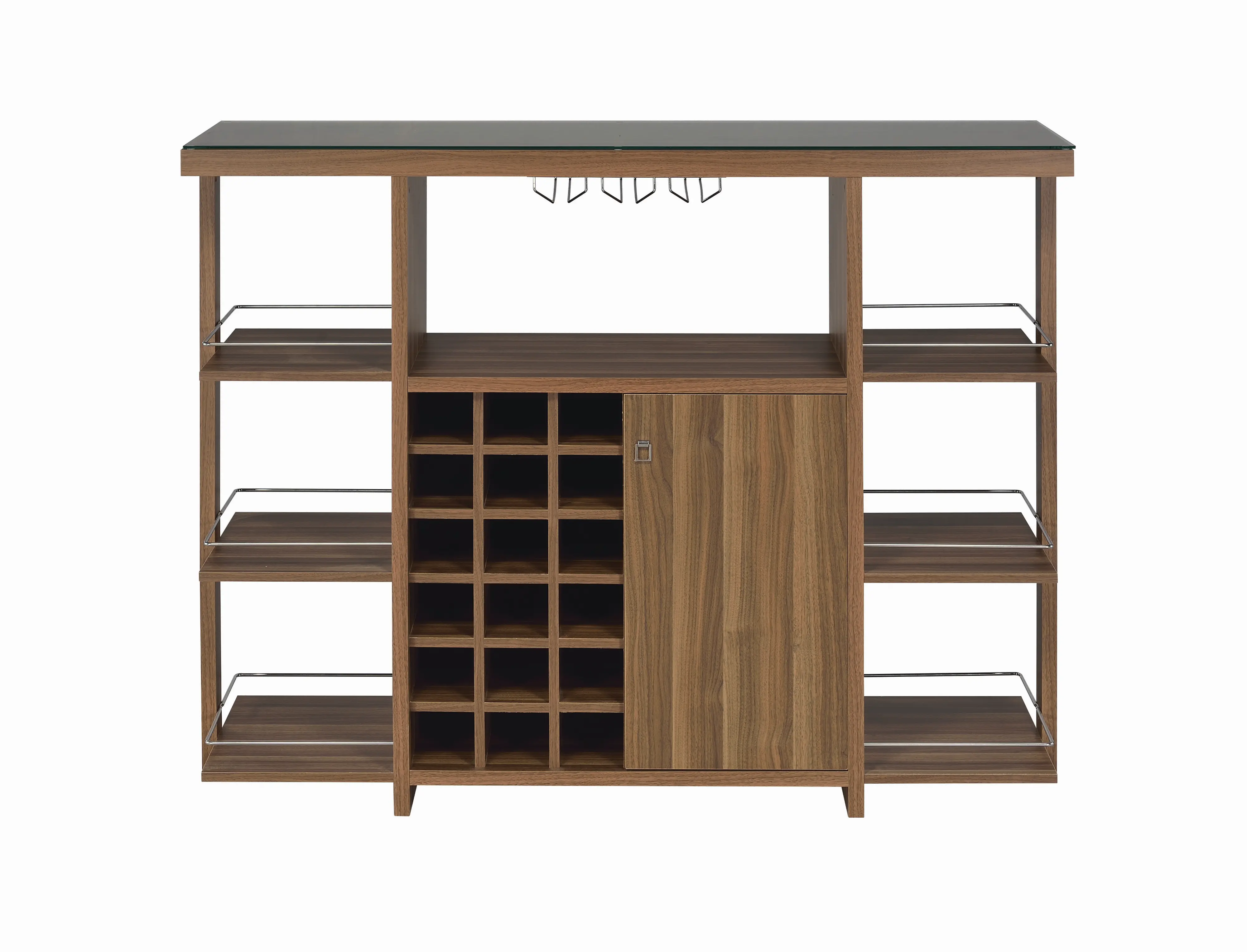 Walnut Transitional Bar Unit - Ambros Collection-3
