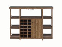Walnut Transitional Bar Unit - Ambros Collection-3