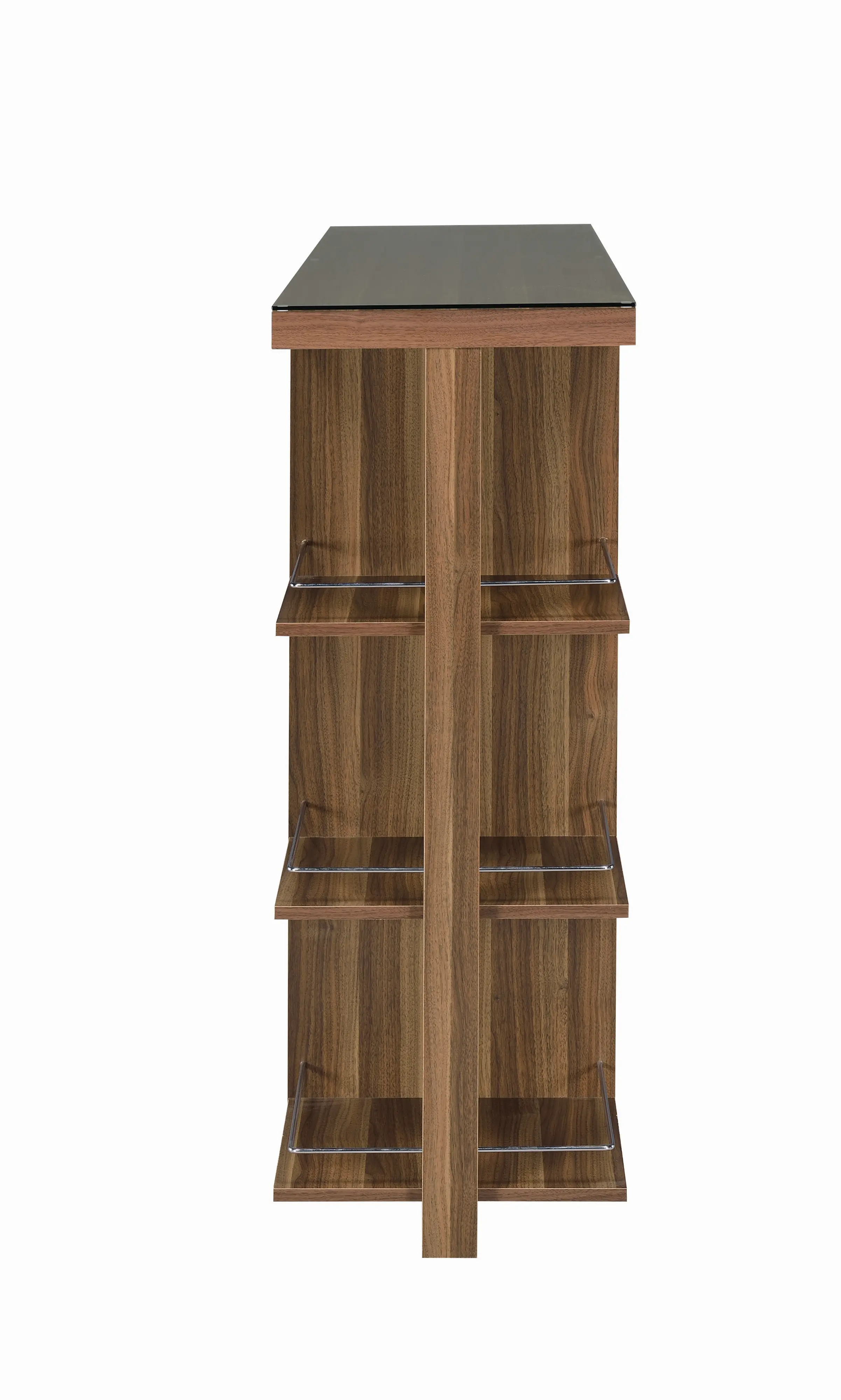 Walnut Transitional Bar Unit - Ambros Collection-4