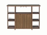 Walnut Transitional Bar Unit - Ambros Collection-6