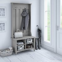 Cape Cod Gray Hall Tree with Storage and Bench - Salinas