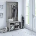 SAL001CG Salinas Cape Cod Gray Hall Tree with Storage and Bench