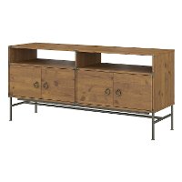 Kathy Ireland Vintage Golden Pine TV Stand - Ironworks-2