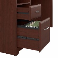 Harvest Cherry Computer Desk with Drawers - Cabot-3
