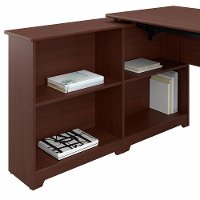 Harvest Cherry 3 Position Sit to Stand Corner Bookshelf Desk - Cabot-3
