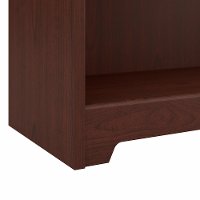 Harvest Cherry 3 Position Sit to Stand Corner Bookshelf Desk - Cabot-4